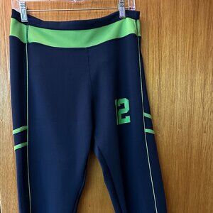 Seahawks Leggings 12 Blue & Green  Team Apparel SZ XL Womens